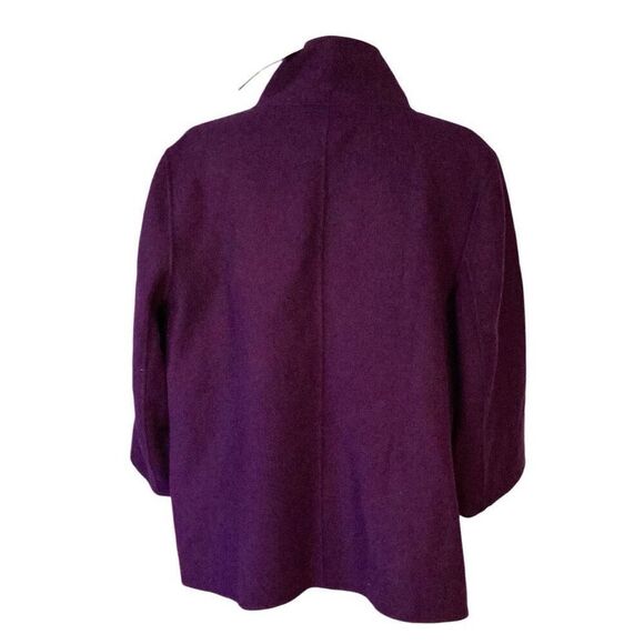 NWT Talbots 100% Wool Purple Swing Jacket Coat Women’s 18W Retail $279 - Picture 3 of 8